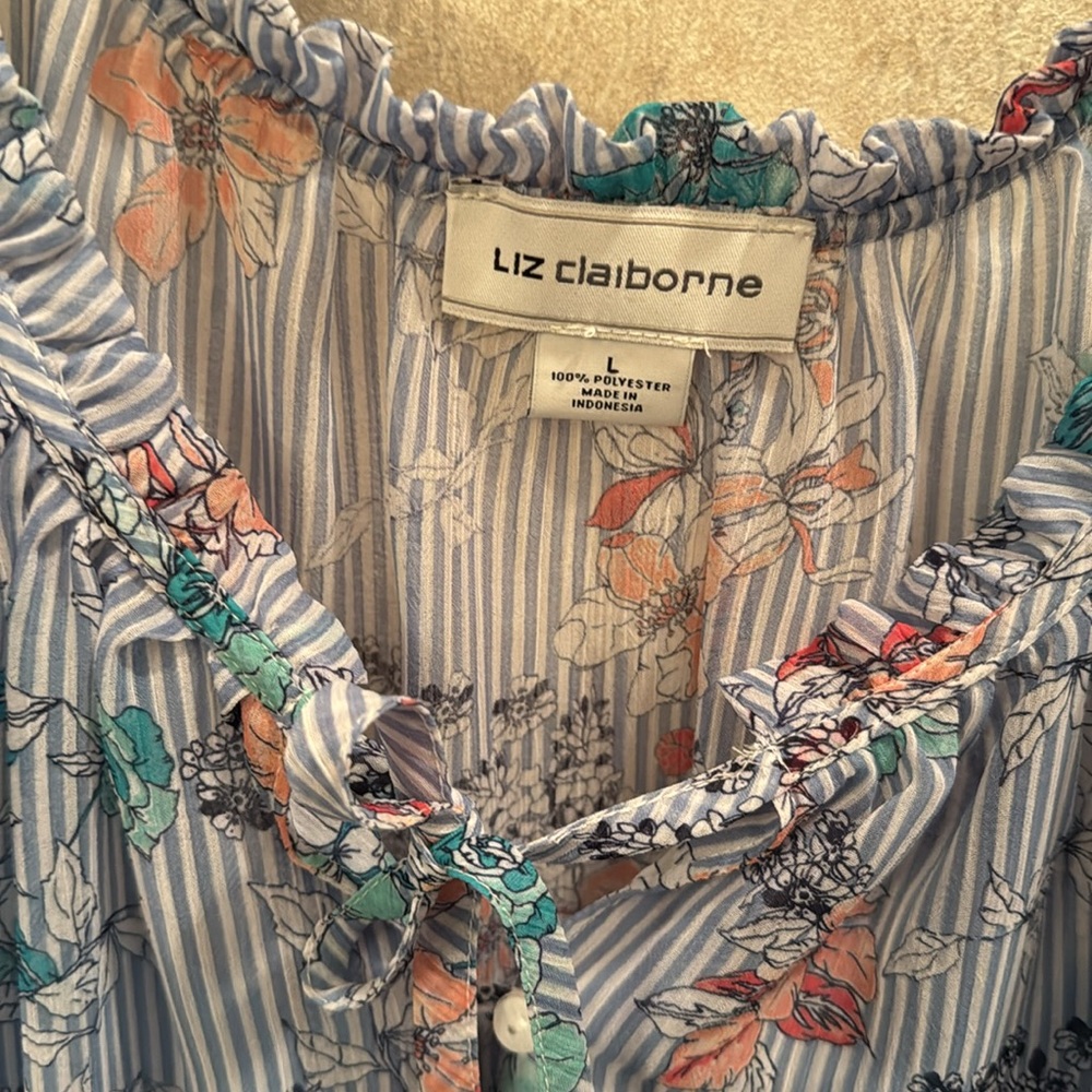 Two Women's Floral Sleeveless Tops Size L NWT & NWOT - Picture 5 of 12